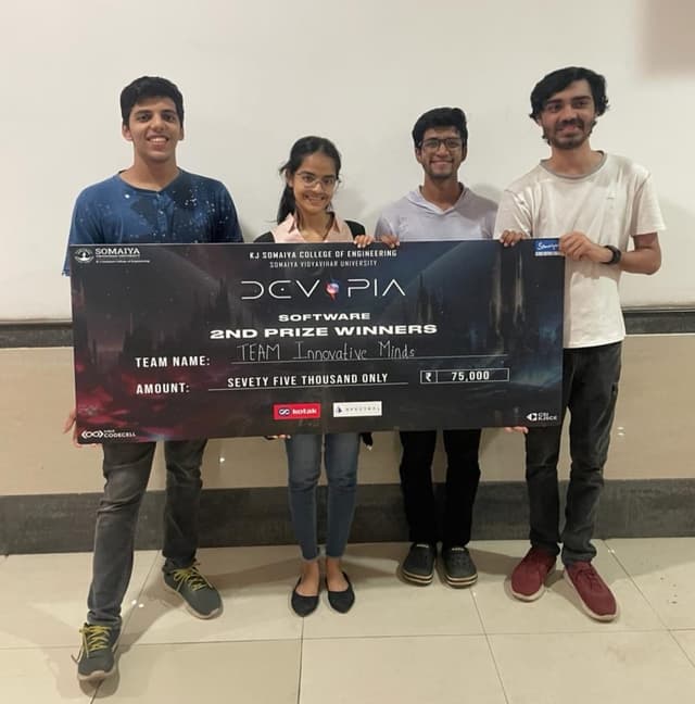 Devopia Hackathon Winner - KJ Somaiya
